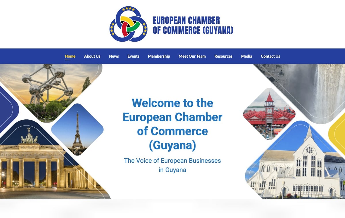 ECC Guyana homepage screenshot